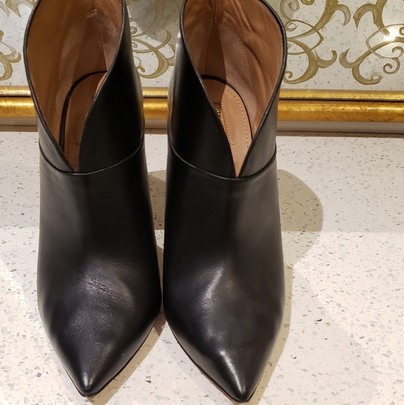 100% Authentic Aquazzura Black Leather Booties - Picture 1 of 10